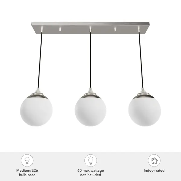 Hepburn Three Light Linear Pendant in Brushed Nickel - Image 3