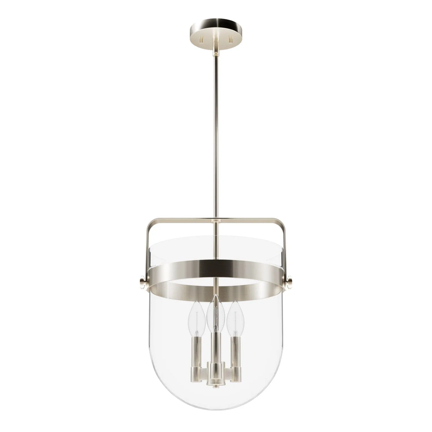 Karloff Three Light Pendant in Textured Rust