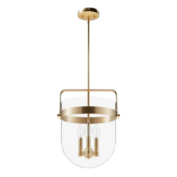 Karloff Three Light Pendant in Textured Rust - Image 18