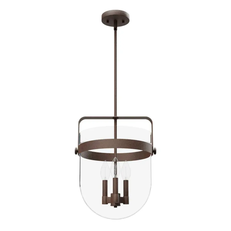 Karloff Three Light Pendant in Textured Rust - Image 19