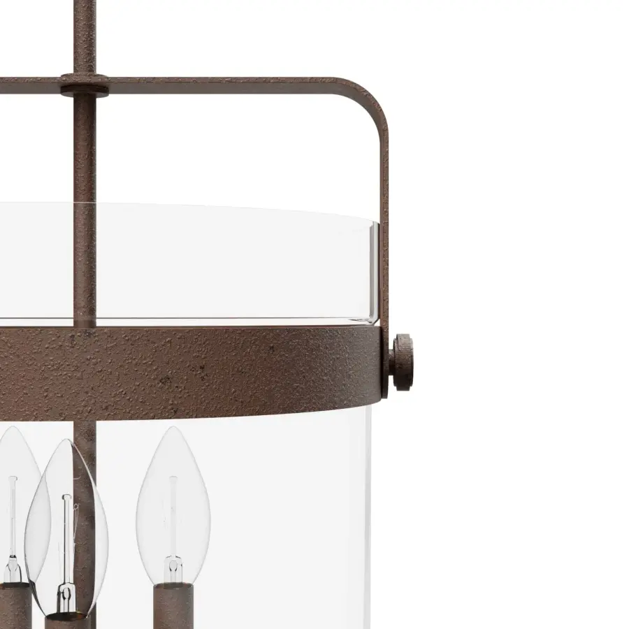 Karloff Three Light Pendant in Textured Rust - Image 22