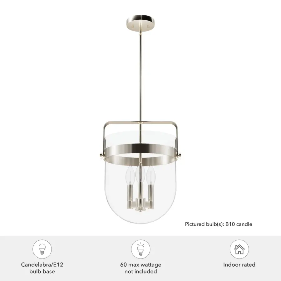 Karloff Three Light Pendant in Textured Rust - Image 7