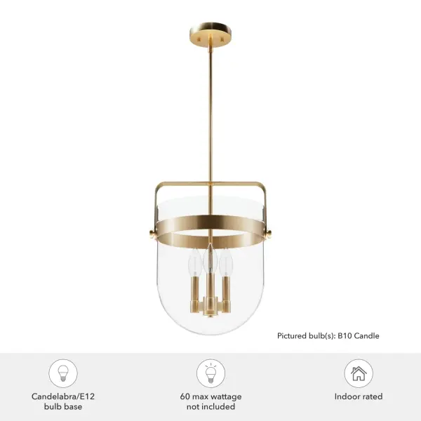 Karloff Three Light Pendant in Textured Rust - Image 8