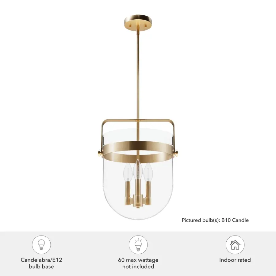 Karloff Three Light Pendant in Textured Rust - Image 8