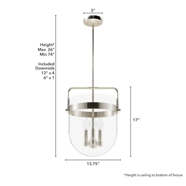 Karloff Three Light Pendant in Textured Rust - Image 10