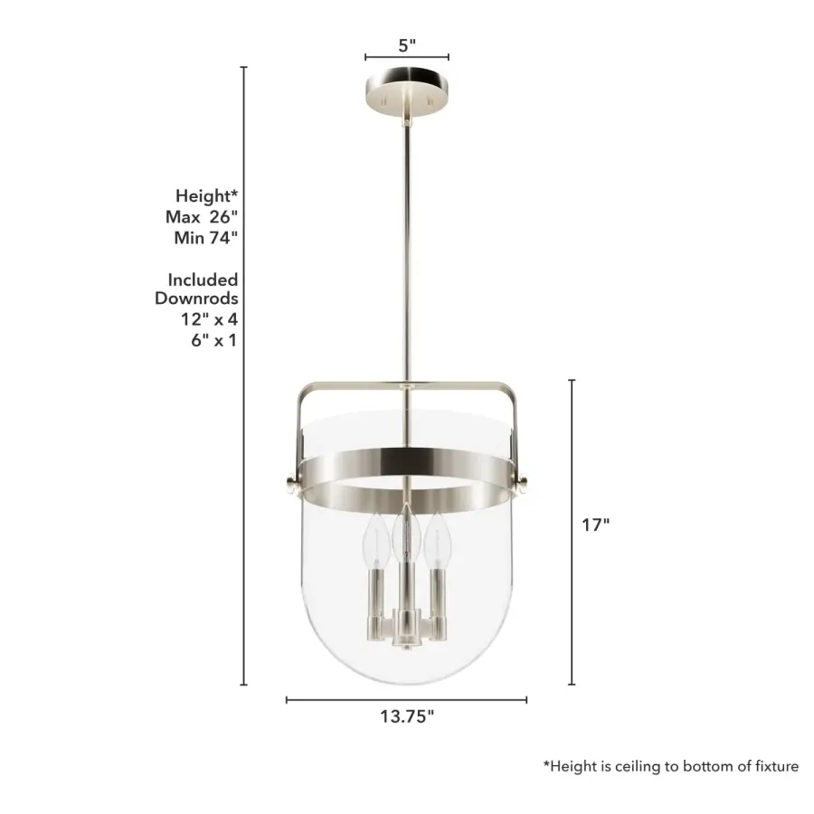 Karloff Three Light Pendant in Textured Rust - Image 10