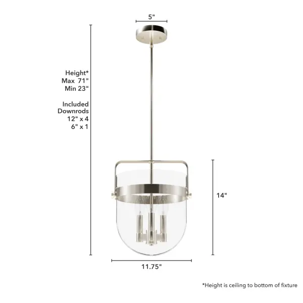 Karloff Three Light Pendant in Textured Rust - Image 12