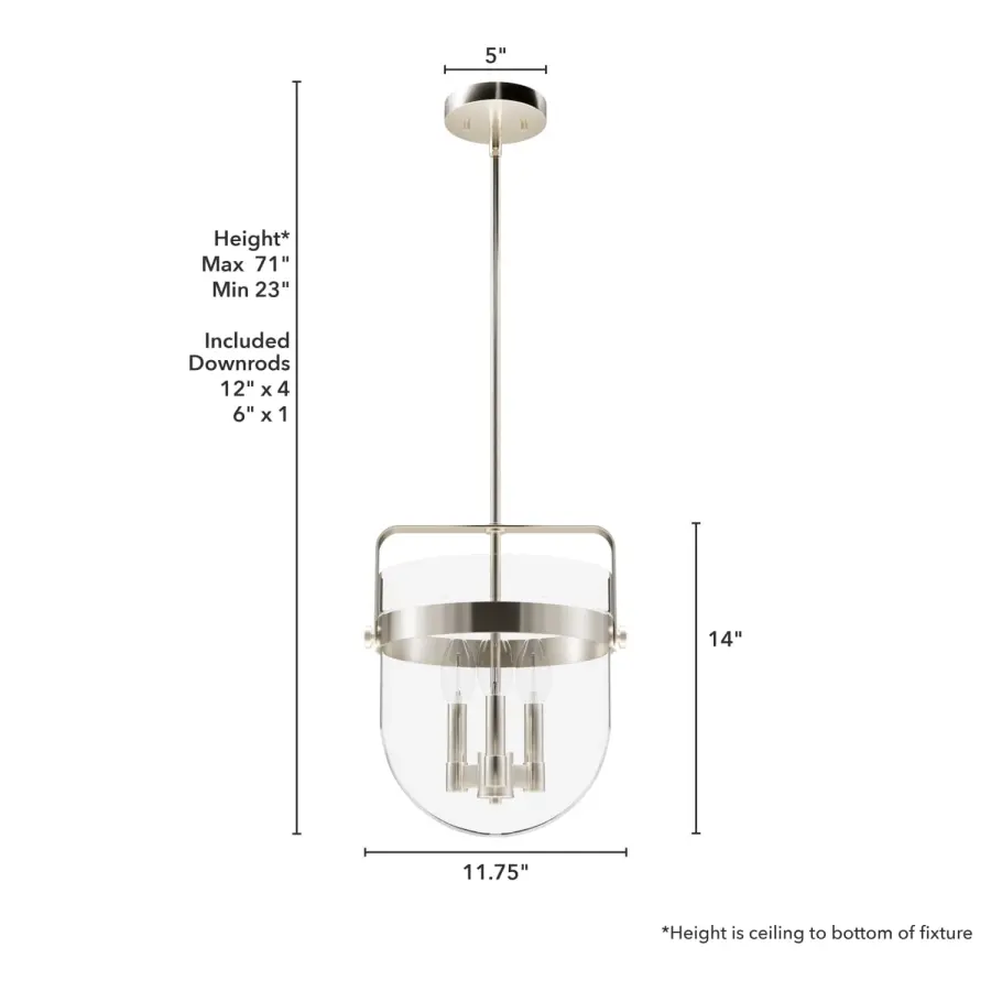 Karloff Three Light Pendant in Textured Rust - Image 12