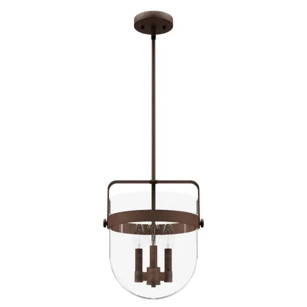 Karloff Three Light Pendant in Textured Rust - Image 17
