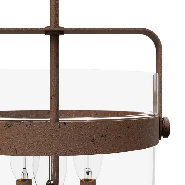 Karloff Three Light Pendant in Textured Rust - Image 20