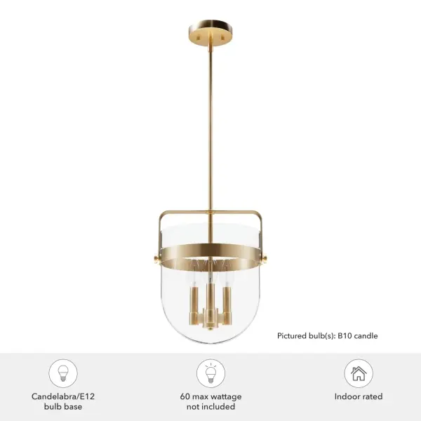 Karloff Three Light Pendant in Textured Rust - Image 8
