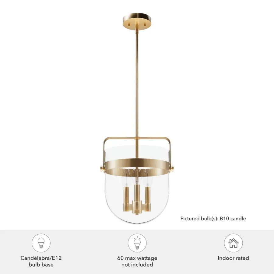 Karloff Three Light Pendant in Textured Rust - Image 8