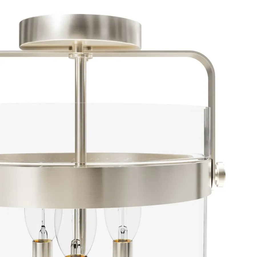Karloff Three Light Semi-Flush Mount in Textured Rust - Image 16