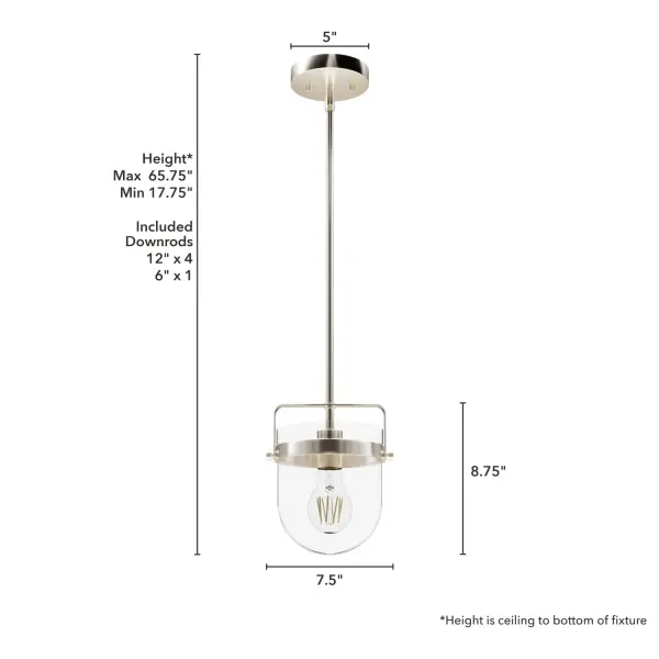Karloff One Light Pendant in Textured Rust - Image 11