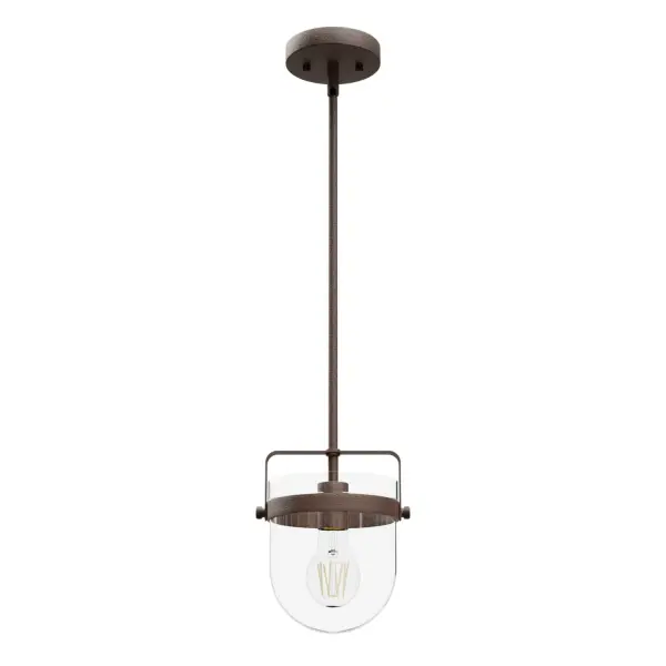 Karloff One Light Pendant in Textured Rust - Image 19