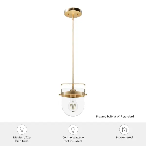 Karloff One Light Pendant in Textured Rust - Image 7