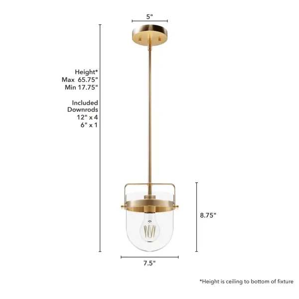 Karloff One Light Pendant in Textured Rust - Image 10