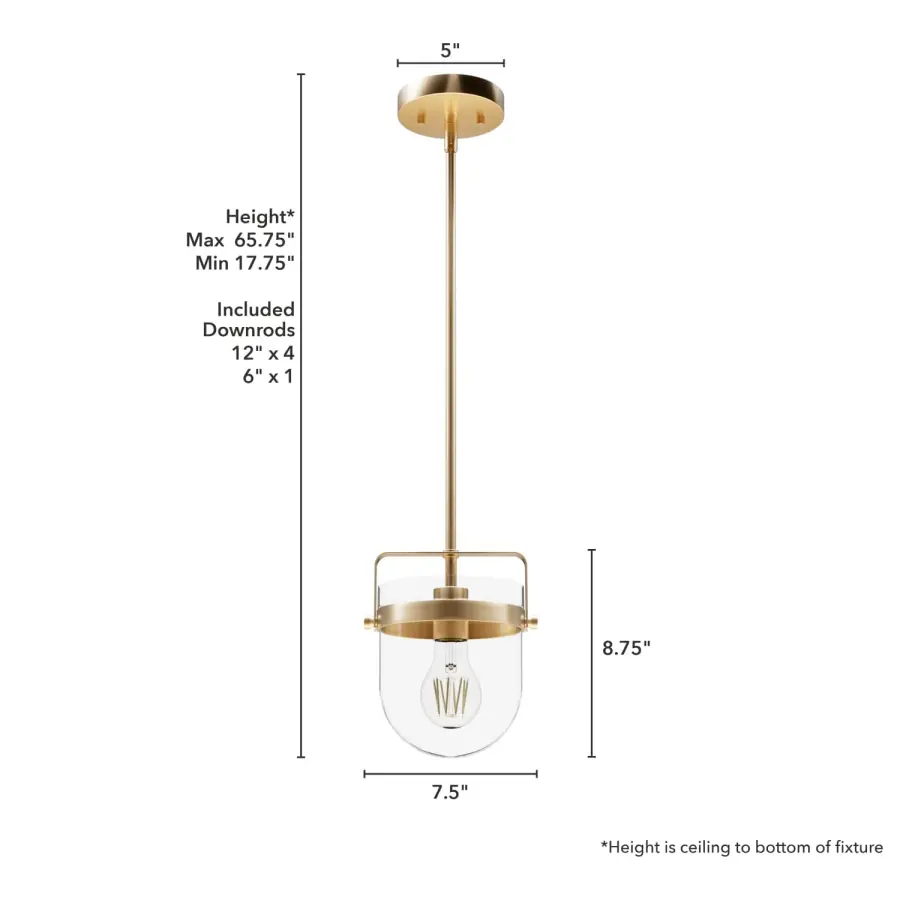 Karloff One Light Pendant in Textured Rust - Image 10