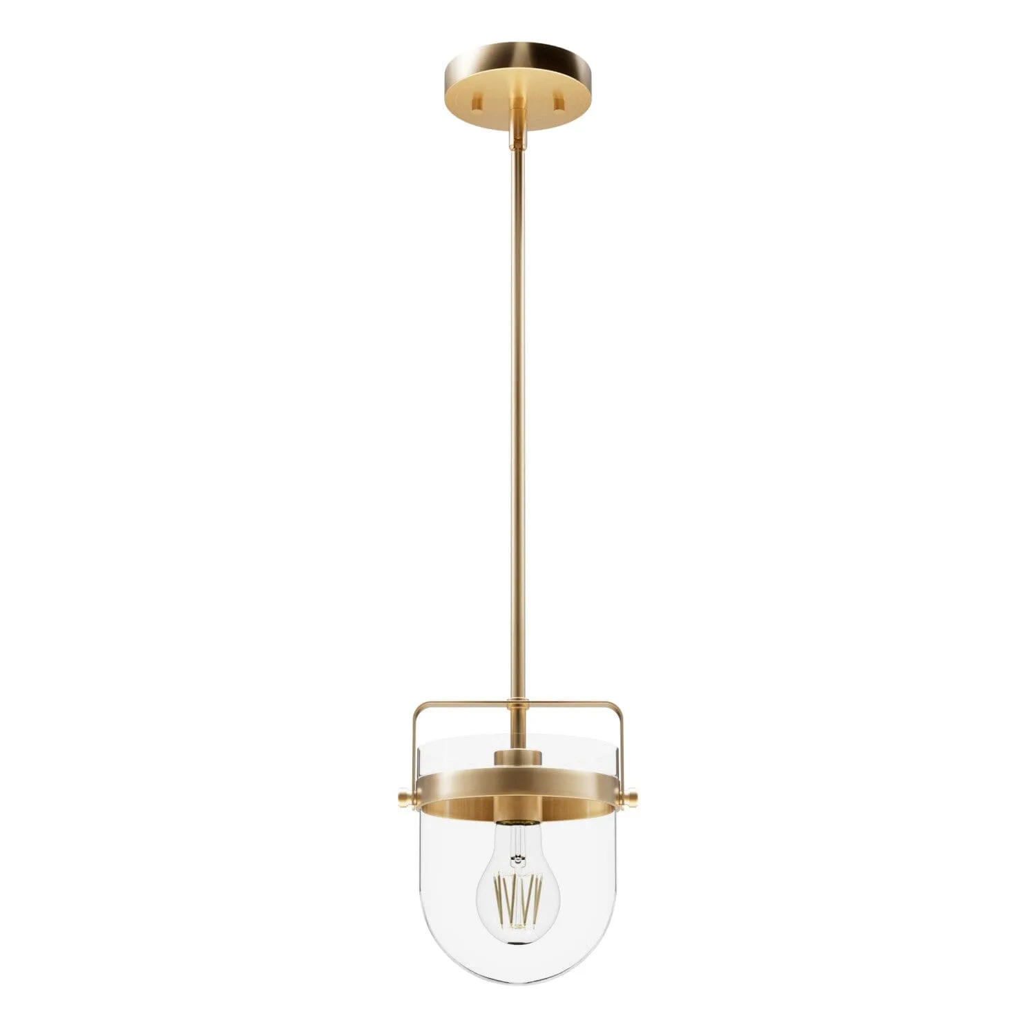 Karloff One Light Pendant in Brushed Nickel