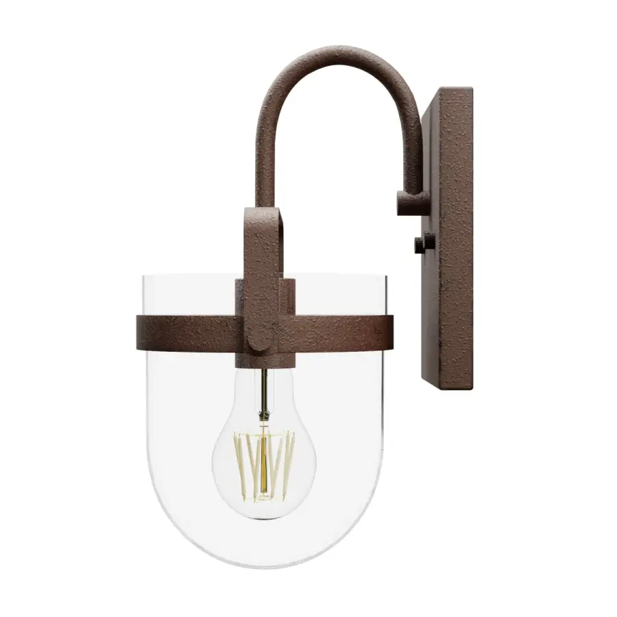 Karloff One Light Wall Sconce in Textured Rust - Image 15