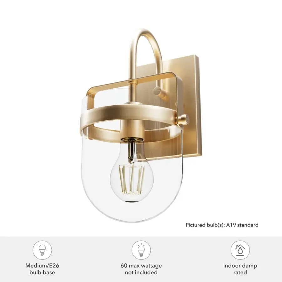 Karloff One Light Wall Sconce in Textured Rust - Image 4