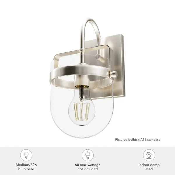 Karloff One Light Wall Sconce in Textured Rust - Image 6