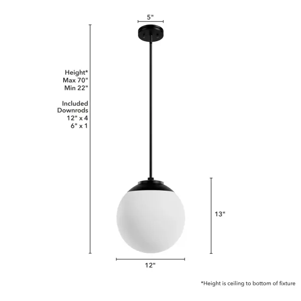 Hepburn One Light Pendant in Matte Black - Image 12
