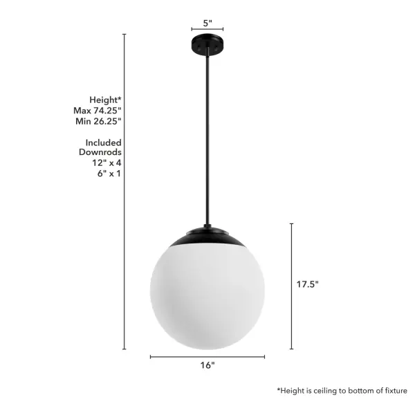 Hepburn Three Light Pendant in Matte Black - Image 12