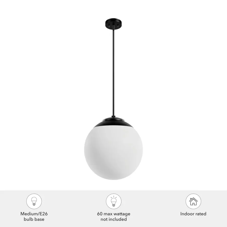 Hepburn Three Light Pendant in Matte Black - Image 9