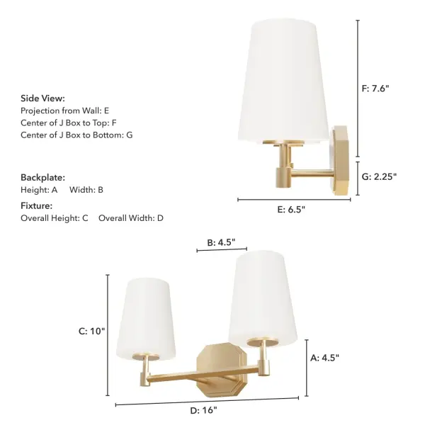 Nolita Two Light Bathroom Vanity in Alturas Gold - Image 6