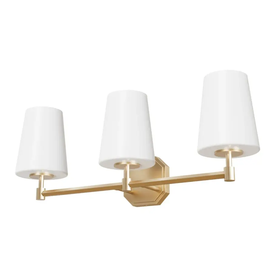 Nolita Three Light Bathroom Vanity in Alturas Gold - Image 12