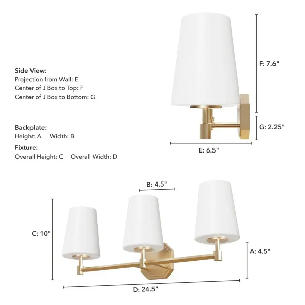 Nolita Three Light Bathroom Vanity in Alturas Gold - Image 8