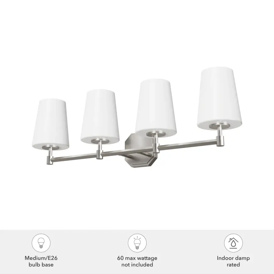Nolita 4-Light Bathroom Vanity in Brushed Nickel - Image 4