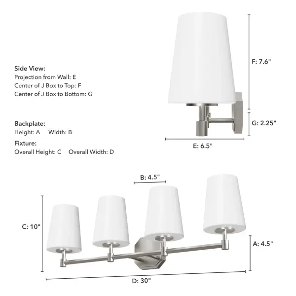 Nolita 4-Light Bathroom Vanity in Brushed Nickel - Image 7