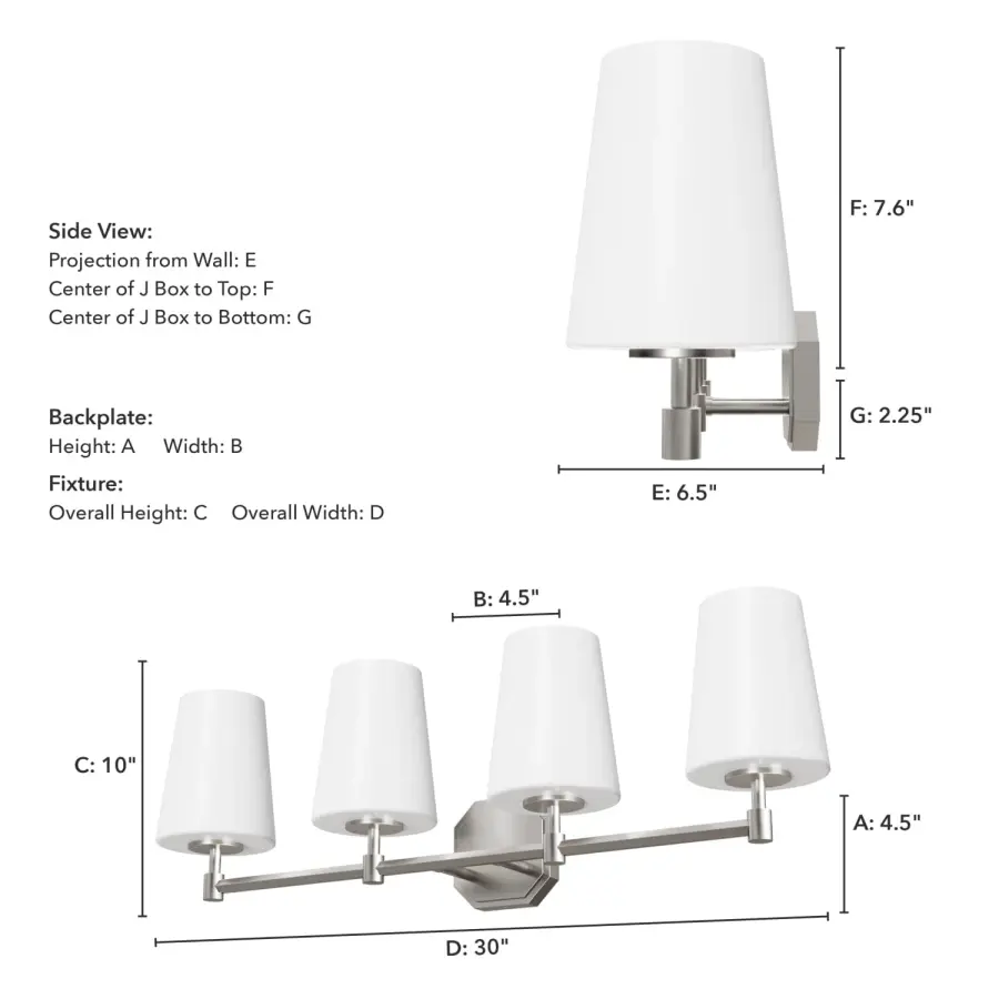 Nolita 4-Light Bathroom Vanity in Brushed Nickel - Image 7