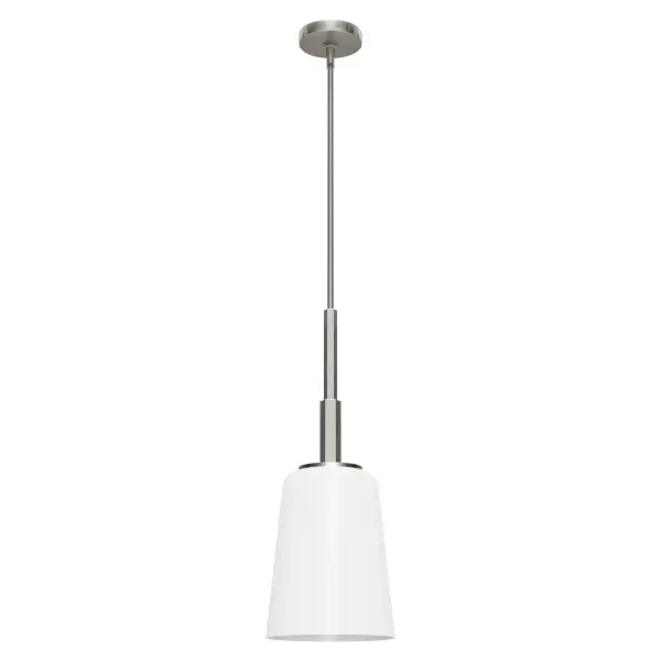 Sometimes you need to add a little something to complete the design of your space, and the Nolita medium pendant is the perfect addition to your island or dining table. The glass shades and metal rods add an understated effect of elegance to your space. Hang in an entry or the kitchen for an inviting and stylish effect. Rated for indoor use only Requires 1 E26 bulbs. Bulbs not included. MADE FOR INDOORS: For use in indoor spaces like kitchens, bedrooms, living rooms, dining rooms, and entryways. BULB RECOMMENDATION: Maximum W per light bulb or equivalent LED bulb. Bulbs not included. CUSTOMIZABLE HANGING OPTIONS: With the minimum required downrod, the hanging length is 33.25 inches. When using all of the included downrod, the maximum hanging length is 81 inches.