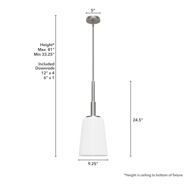 Nolita One Light Pendant in Brushed Nickel - Image 7