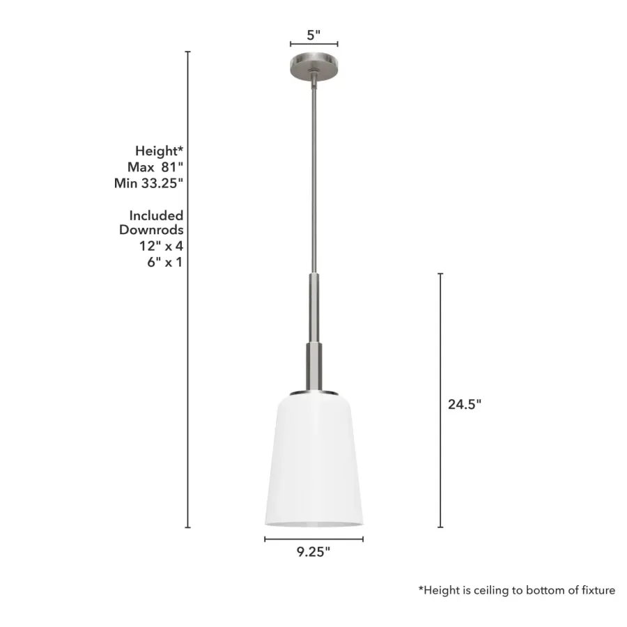 Nolita One Light Pendant in Brushed Nickel - Image 7