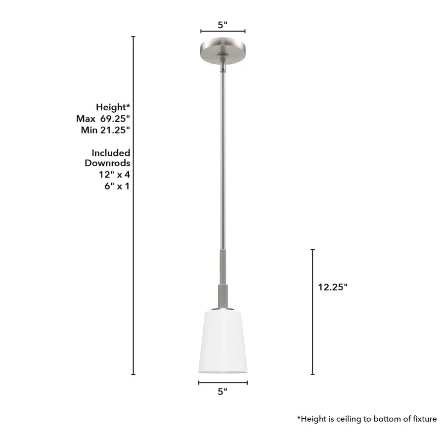 Nolita One Light Mini Pendant in Brushed Nickel - Image 7