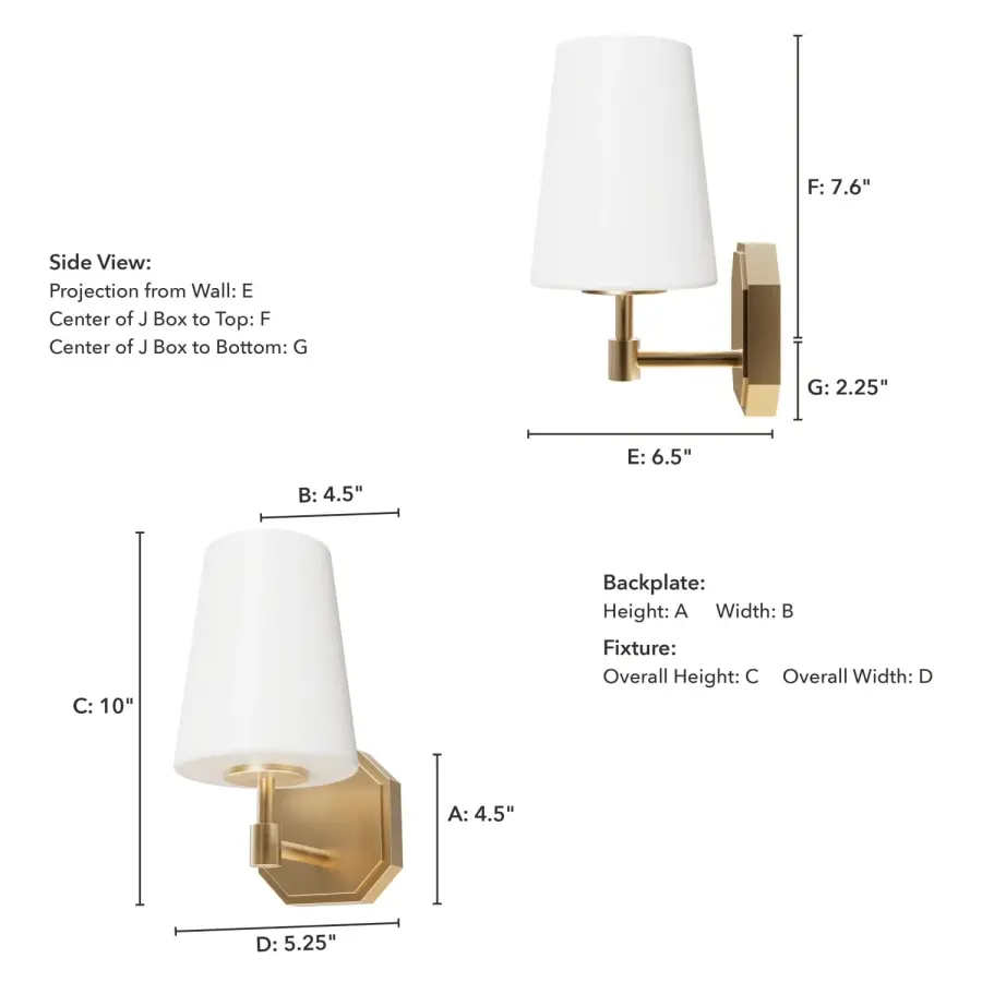 Nolita One Light Wall Sconce in Alturas Gold - Image 6