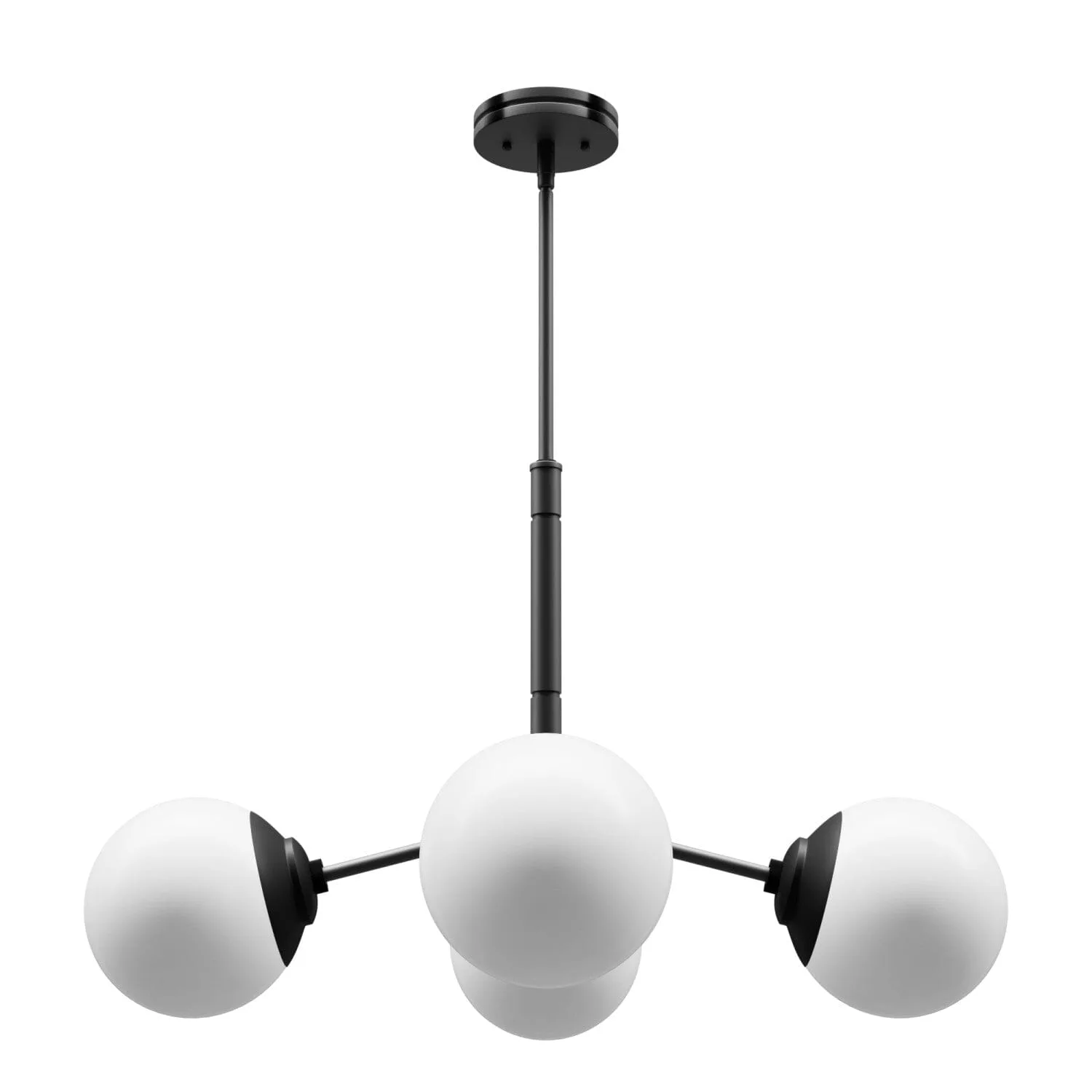 Hepburn Four Light Chandelier in Matte Black