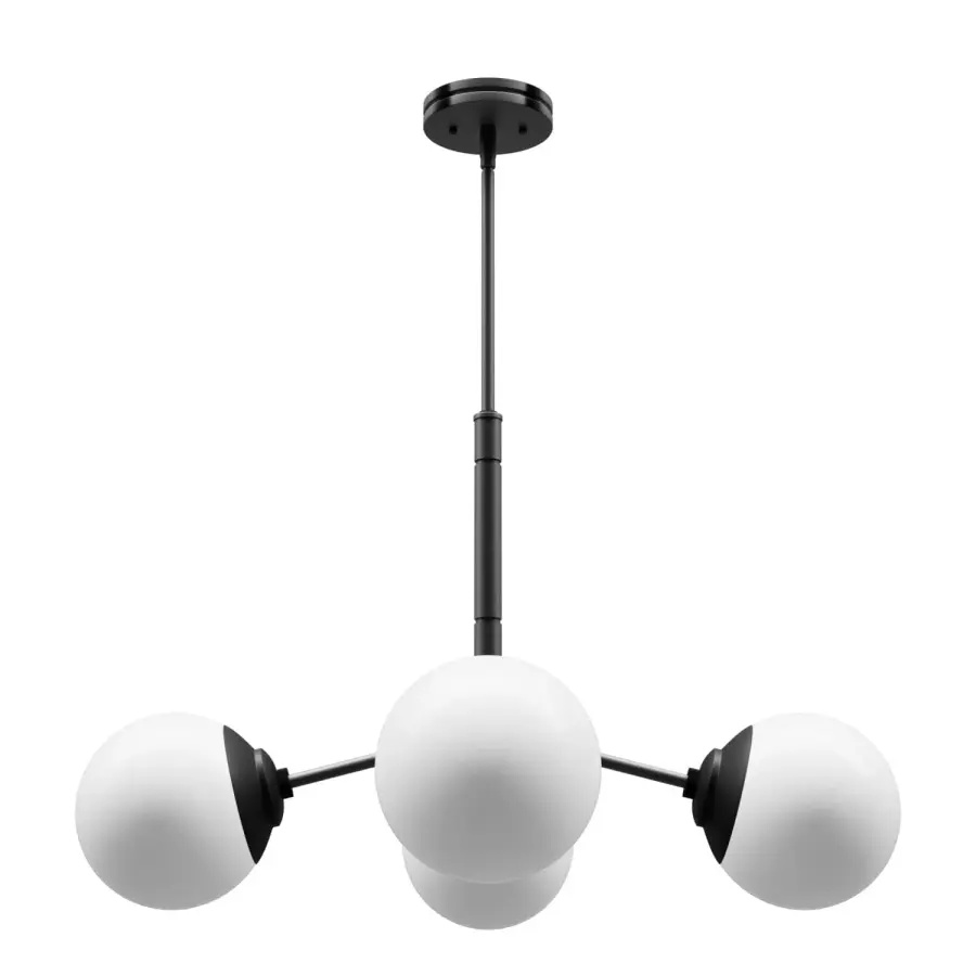 Hepburn Four Light Chandelier in Matte Black - Image 1