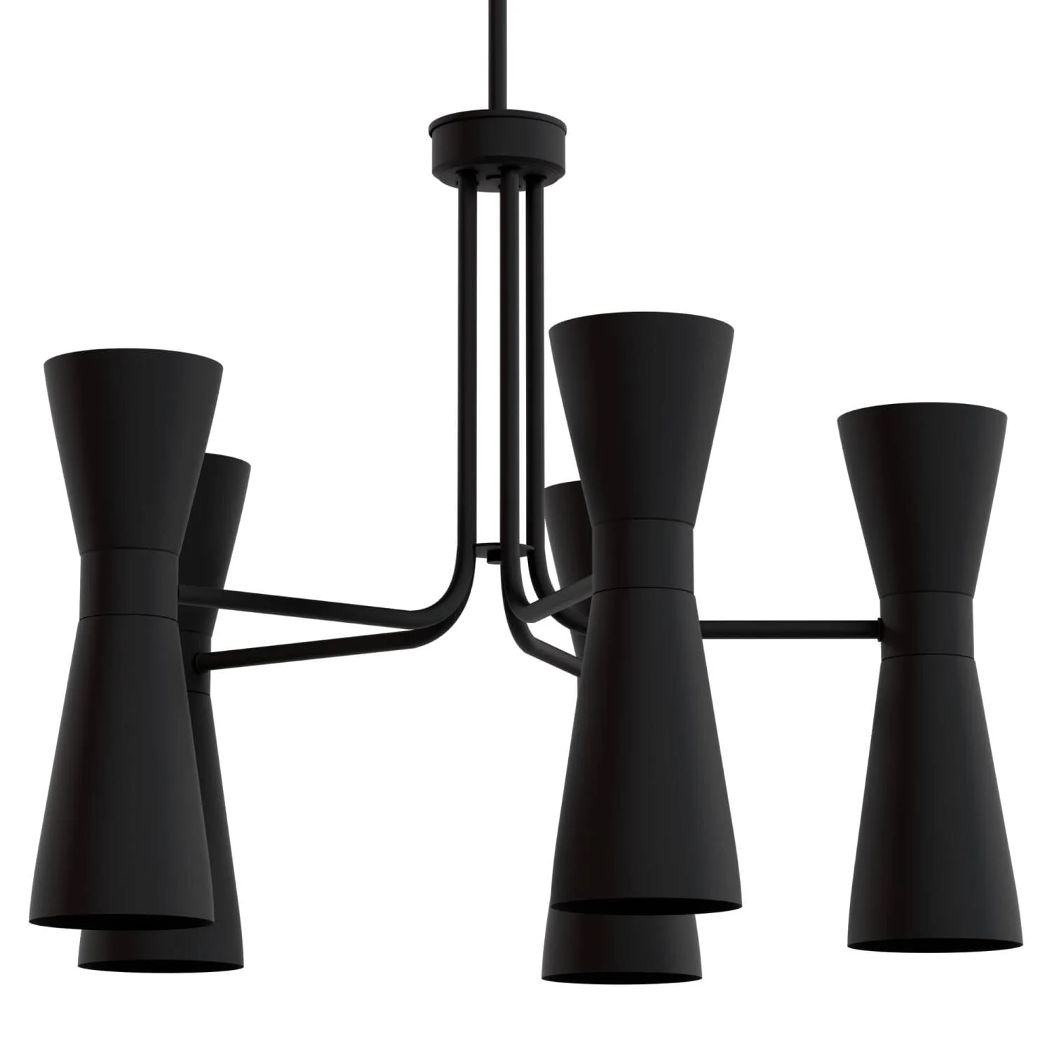 Zola Ten Light Chandelier in Matte Black