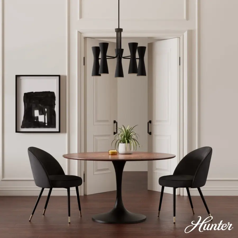 Zola Ten Light Chandelier in Matte Black - Image 2
