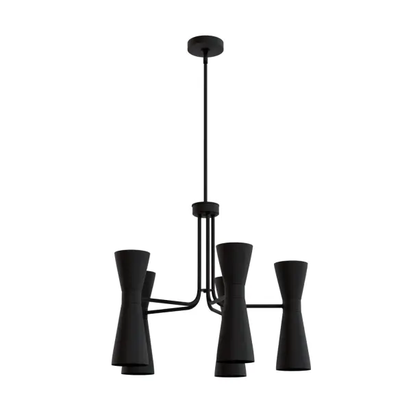 Zola Ten Light Chandelier in Matte Black - Image 7