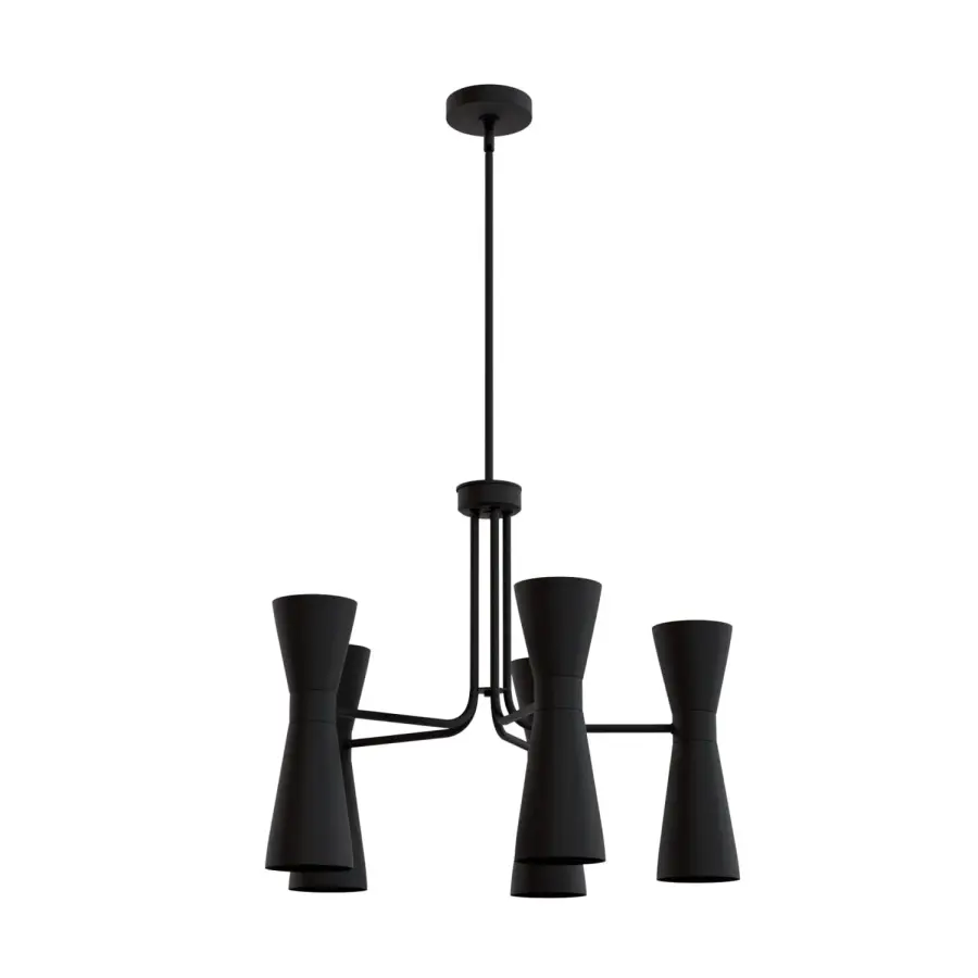 Zola Ten Light Chandelier in Matte Black - Image 7