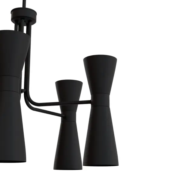 Zola Ten Light Chandelier in Matte Black - Image 8