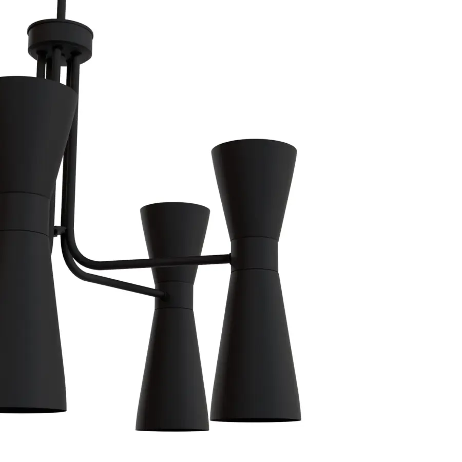 Zola Ten Light Chandelier in Matte Black - Image 8
