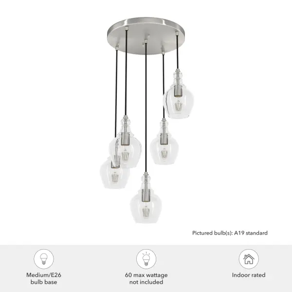 Maple Park Five Light Pendant in Brushed Nickel - Image 3