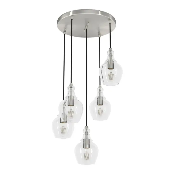 Maple Park Five Light Pendant in Brushed Nickel - Image 7